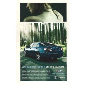 2009 Camry Toyota Airbags One for the Planet Car Sedan 2000s Print Ad